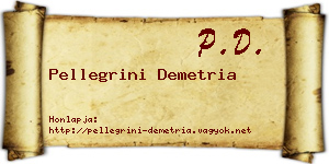 Pellegrini Demetria névjegykártya